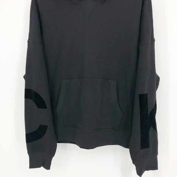 Calvin Klein Womens Athletic Hoodie Small Black Pockets Sweatshirt Logo NWT - Picture 8 of 13